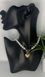 Pearly Heart Clasp Pendant